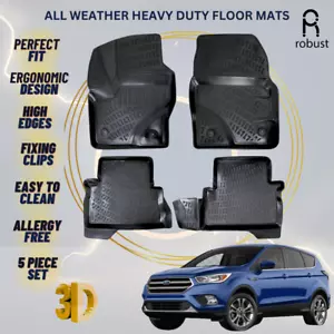 Floor Mats Liners For Ford Kuga 2013-2019 All Weather Heavy Duty 3D Car Rugs - Foto 1 di 9
