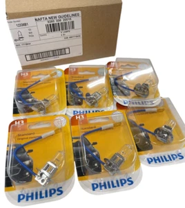 6 Pack Philips Standard H3 B1 55W 12V Halogen Replacement Fog Lamp Light Bulbs - Picture 1 of 3
