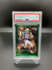 2002 Topps Chrome #100 Tom Brady Rookie Card PSA 9 MINT