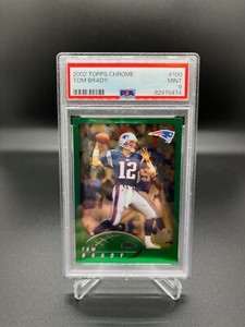 2002 Topps Chrome #100 Tom Brady Rookie Card PSA 9 MINT