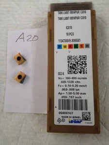 10 NEW ISCAR T490 LNMT 0804PNR CARBIDE INSERTS. GRADE: IC810. ISRAEL MADE (A20) - Picture 1 of 1