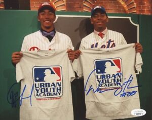 Dominic Smith & JP Crawford Dual Signed 8x10 JSA COA NY Mets & Phil Phillies!
