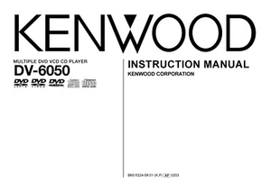 Manual de instrucciones Operating Instructions para Kenwood DV-6050 - Imagen 1 de 1