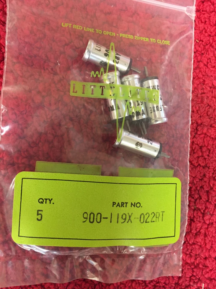 900-119x-022RT LITTELFUSE красный индикатор лампа 28V 40 MA 5 шт. - Изображение 1 из 1