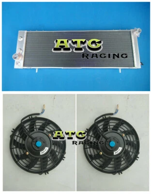 3 Row Alu Radiator +Fan For 1984-1990 Jeep Cherokee Wagoneer 2.8L & 4.0L l6/V6 - Image 1 of 4