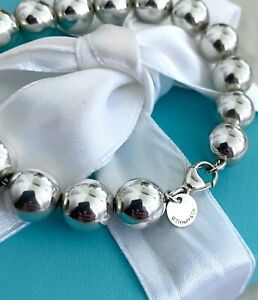 Tiffany & Co. 10mm HardWear Ball Beaded Bead Sterling Silver 925 Bracelet 7”