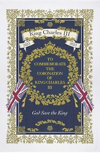 Ulster Weavers "King Charles Coronation Regal", Printed cotton tea towel