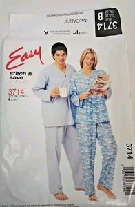 Ropa de salón unisex McCall's 3714 L/XL patrón de costura nuevo sobre dañado - Imagen 1 de 5