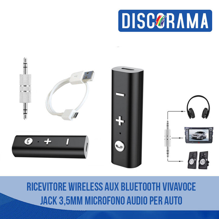 Ricevitore Bluetooth Auto, Aux Adattatore Jack 3.5 Mm - Foto 3