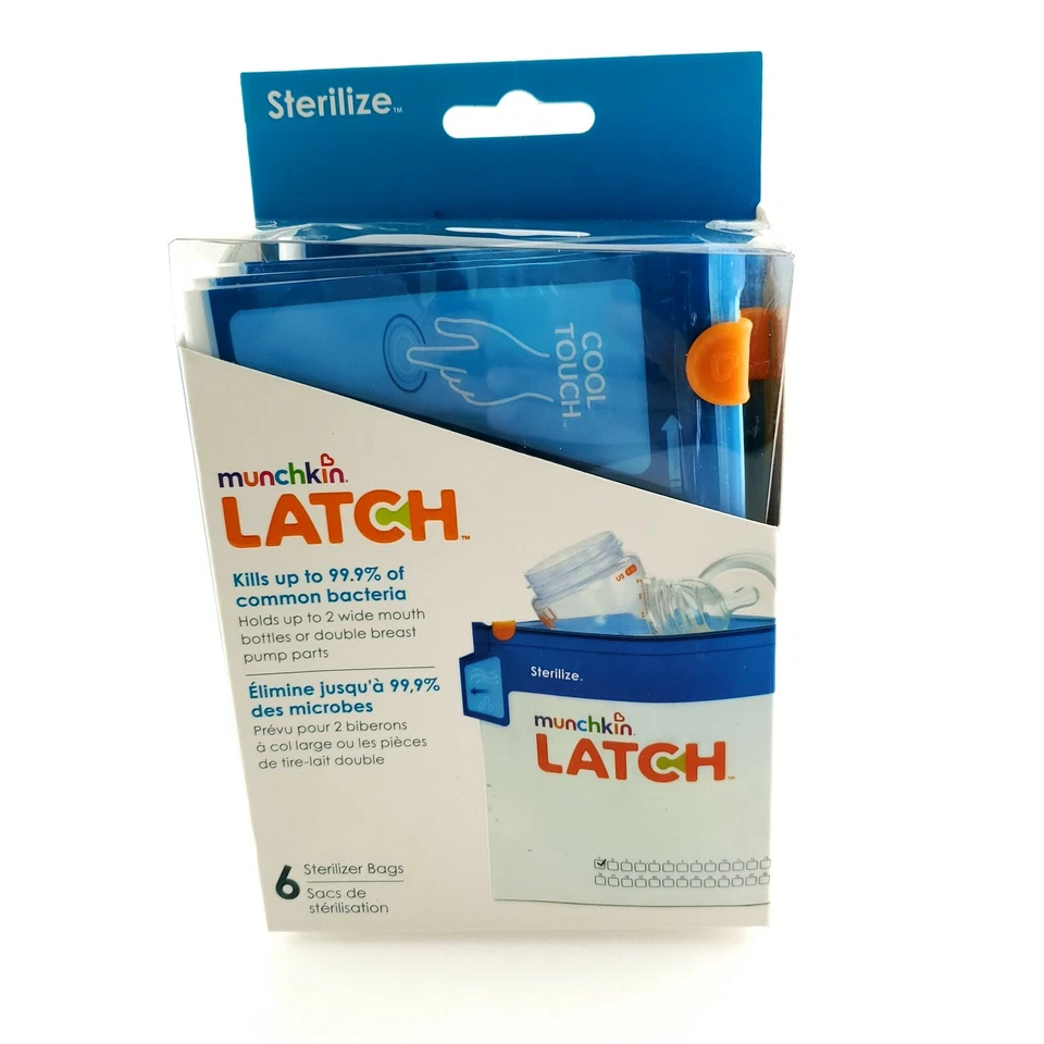 Защелка манчкина 6 пакетов для стерилизации убивает до 99,9% распространенных бактерий продавец из США - Изображение 1 из 4