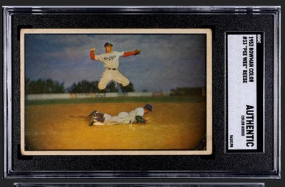 1953 Bowman цвет #33 Pee Wee Reese SGC подлинный Brooklyn Dodgers - Изображение 1 из 2