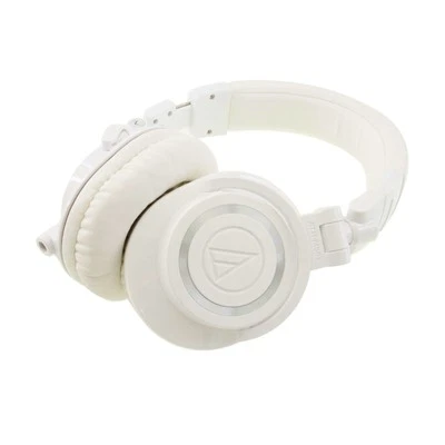 White ATH-M50X Professional On The Ear Headphones A-T US New US - Image 1 of 4