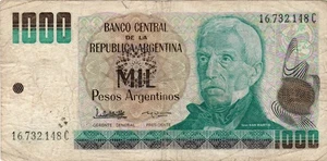Banknote Argentina P317b 1000 Pesos 1984 - Picture 1 of 2