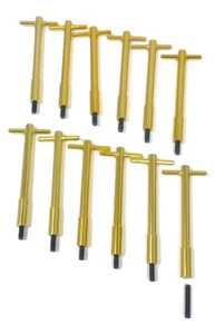 Muscle Car Gold Anodized Aluminum Valve Cover T-Bar Set Of 12 - Picture 1 of 1