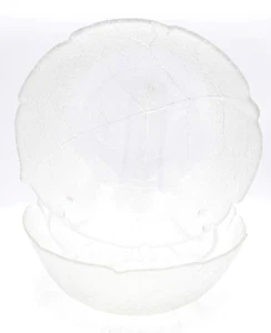 Arcoroc Espen Blatt servieren Salatschüssel Kohl bedruckt Design Textur Menge 2 Glas - Bild 1 von 2