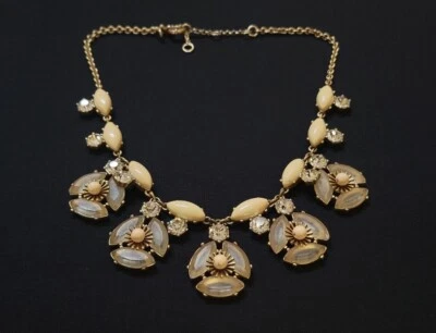 Collar colgante J Crew latón mosaico acrílico gota Foto 1 de 4