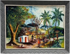 Haitianer-Edouard Kardinal 'Cross-Road' um 1960 30x22 Öl auf Leinwand Original. Rahmen - Bild 1 von 7