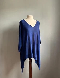 JERSEY OVERSIZE FASE OCHO 14 16 MED transparente asimétrico brillo drapeado lagenlook - Imagen 1 de 16