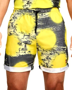 Nike Dri-FIT Heritage 6" Print Tennis Shorts Opti Yellow DV9111-731 Men's Size M - Picture 1 of 5