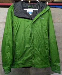 Columbia Omni Tech Breathable Waterproof Men Med Green Hooded Full Zip Jacket - Imagen 1 de 7
