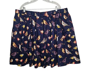 GRACE KARIN Bird Skirt XXXL Sparrows A-Line Pleated Short Novelty Print Pockets - Picture 1 of 7