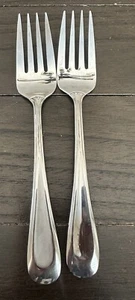 2 Serving Fork Oneida Stainless Voss Glossy - Picture 1 of 5