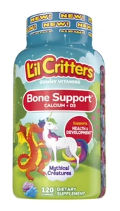 L'il Critters Bone Health Development Support Calcium D3 120ct Gummies Exp 1/26 - Picture 1 of 10