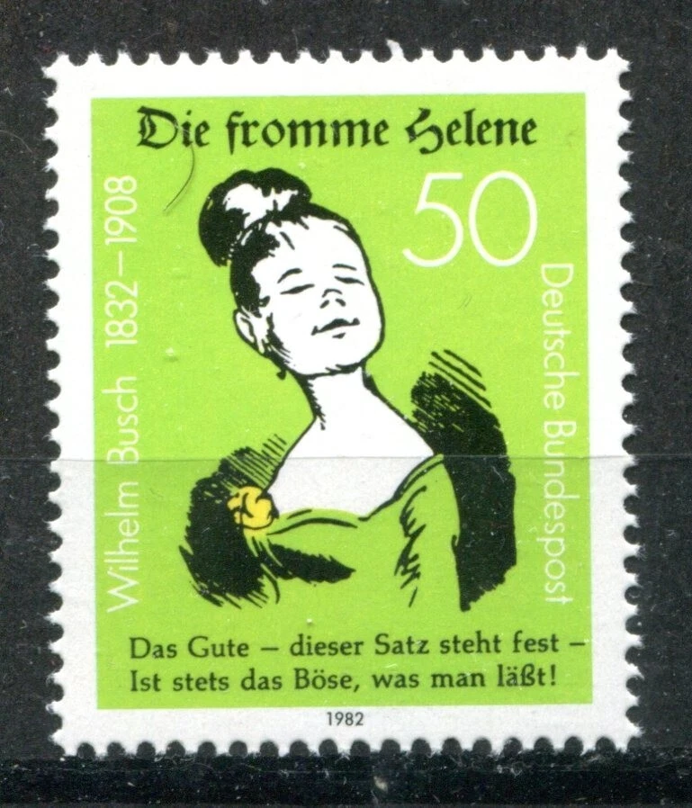 GERMANY 1982, LITERATURE:  WILHELM BUSCH: "FROMME SELENE" Scott 1371, MNH - Image 1 of 1