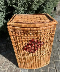 handmade organizer wicker laundry hamper handmade rattan laundry basket - Picture 1 of 4