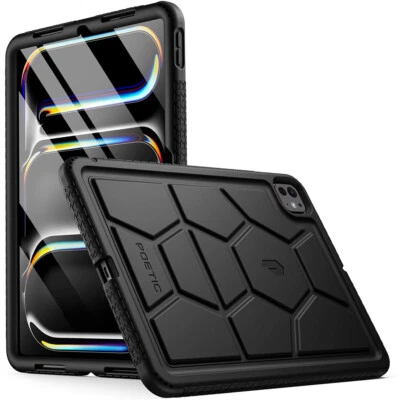 For Apple iPad Pro 11 2024 Case Shockproof Kids Friendly Silicone Cover Black - Image 1 of 4