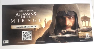 Assassins Creed Mirage 2023 OFFICIAL Ubisoft Store Display Promo Poster 20 inch - Image 1 of 4