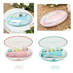 Electric Baby Nail File Clippers Trimmer Toddler Toes Trim Polish Nail Care Set - Picture 1 of 11