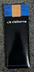 Vintage Liz Claiborne Liz Sox Confetti Tangerine Knee Length Socks OS Nylon USA - Picture 1 of 3