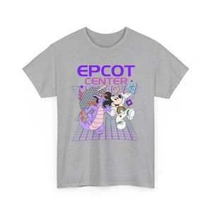 Epcot Center Vaporwave Shirt Unisex Classic Mickey Figment 1982 Tshirt Disney - Picture 1 of 8