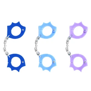 Set of 3 Pairs of Plastic Toy Miniature Handcuffs for WWE Wrestling Figures - Picture 1 of 1