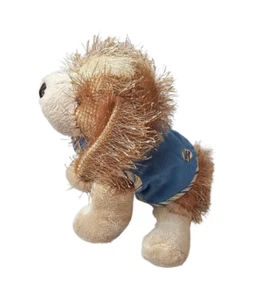 Ganz Webkinz Cocker Spaniel Puppy Dog Brown Plush Blue Logo Coat Halter 9” x 7” - Picture 1 of 7