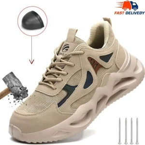 Hombres Zapatos de Seguridad Anti-Impactos Anti-Perforación Botas de Trabajo Ligeras Transpirables - Imagen 1 de 16