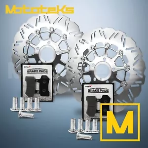 11.8 HARLEY FRONT ROTOR FLOATING SS W/ BRAKE PADS&BOLTS FOR TOURING BAGGER SET - Picture 1 of 5