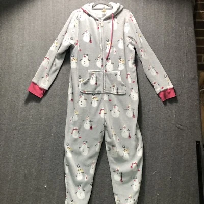 Munki Munki Mujer Capucha Polar Adulto 1 Pieza Muñeco de Nieve Gris Disfraz Pijama XL Foto 1 de 4