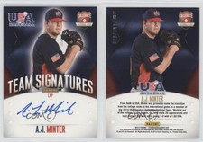 2014 USA Baseball Box Set Collegiate National Team Signatures AJ Minter Auto