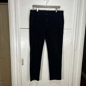 Pantalones chinos de invierno Ermenegildo Zegna azul marino rectos ajustados calce regular UE 52 - Imagen 1 de 8