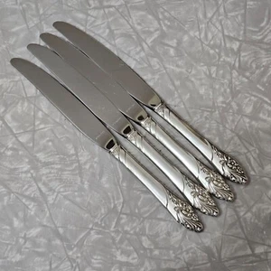 Oneida Silverplate Evening Star Dinner Knives 9" set-4 vintage 1950s - Picture 1 of 10