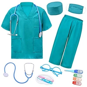 ZZIHAN Doctor Kit for Kids Doctor Scrubs Nurse Doctor Costume for Kids Veteri... - Picture 1 of 8