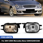 Clear Lens Driving Fog Lights Bumper Lamps For 2001-2004 Mercedes Benz Slk 320