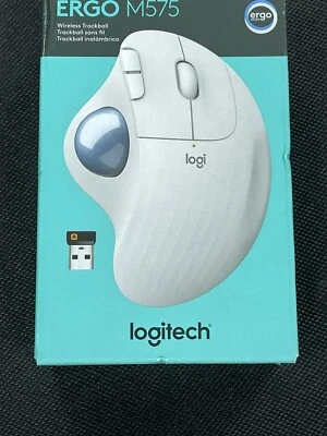 Logitech Ergo M575 Wireless Trackball Mouse Compatible with Windows/Mac - White - Image 1 of 3