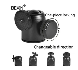 Aluminium Mini Kugelkopf 360° drehbar Adapter Halter für DSLR Kamera Stativ  - Bild 1 von 6