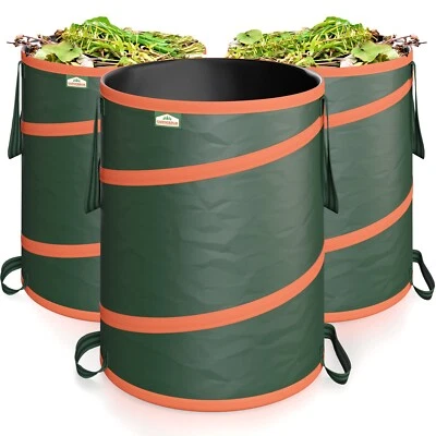 GARDEBRUK® Gartenabfallsack Popup 3x165L Garten Laubsack Rasensack Gartentasche - Bild 1 von 4