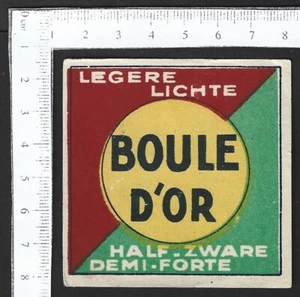 Vintage advertisement label - BOULE D'OR CIGARS - Picture 1 of 1