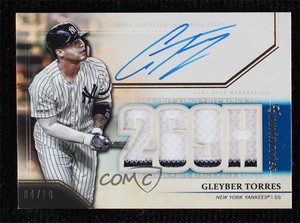 2020 Topps Luminaries Hit Kings Relics Blue /10 Gleyber Torres #HKAR-GT Auto