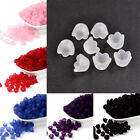 100xTransparnet Acrylic Flower Beads Spacer Smooth Frosted Loose Bead Craft 10mm